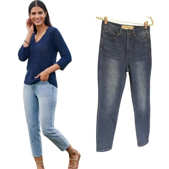 Soft Surroundings Denim - 🟡Soft Surroundings Highrise Skinny Crop Length Lightwash Jeans Modal Size 4P